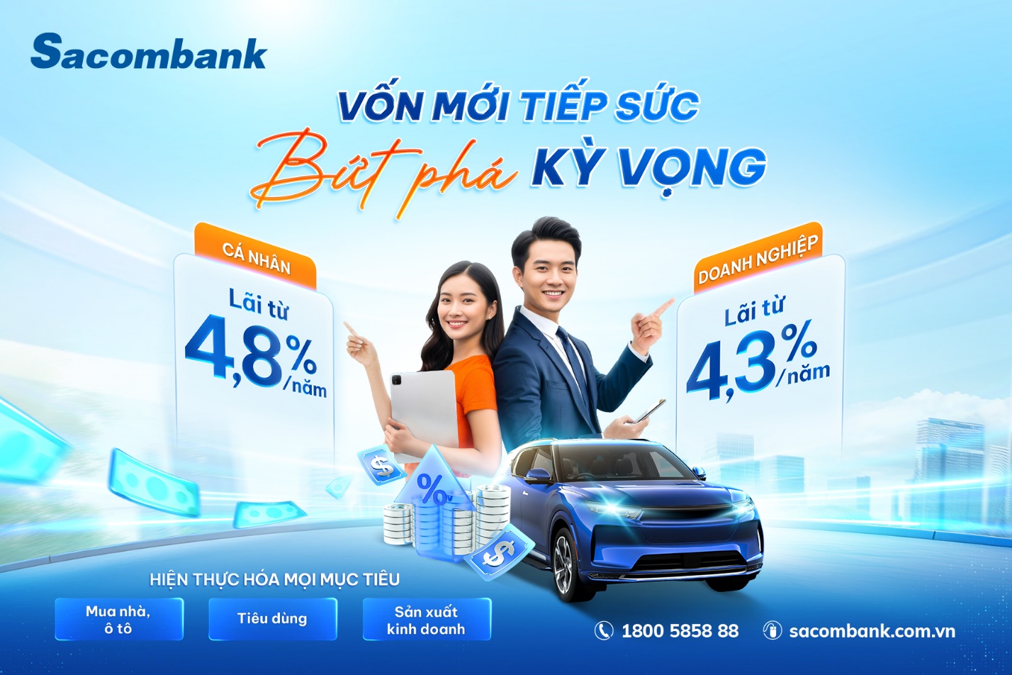 Sacombank tung gói vay 40.000 tỷ đồng lãi suất từ 4,3%/năm – tiếp sức tài chính cho cá nhân và doanh nghiệp- Ảnh 1.