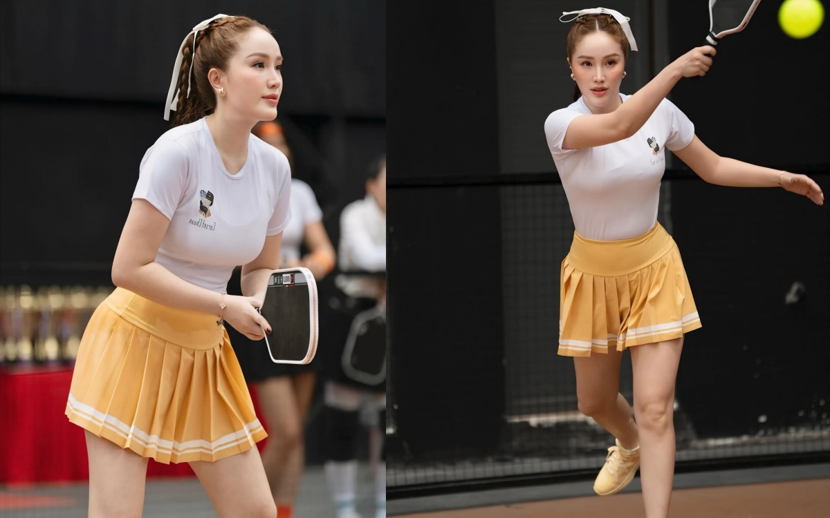 Không phải trang phục, đây mới là "vũ khí" giúp Bảo Thy nổi bật trên sân pickleball- Ảnh 2. Không phải trang phục, đây mới là "vũ khí" giúp Bảo Thy nổi bật trên sân pickleball- Ảnh 2.