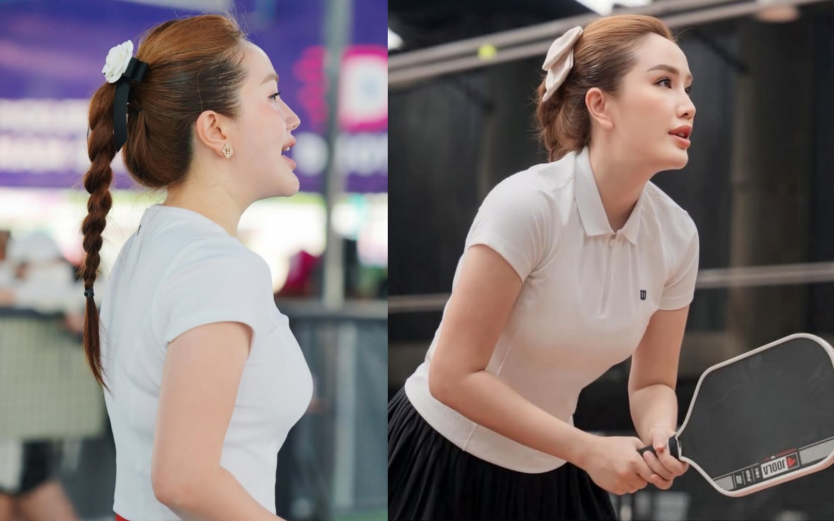 Không phải trang phục, đây mới là "vũ khí" giúp Bảo Thy nổi bật trên sân pickleball- Ảnh 5. Không phải trang phục, đây mới là "vũ khí" giúp Bảo Thy nổi bật trên sân pickleball- Ảnh 5.