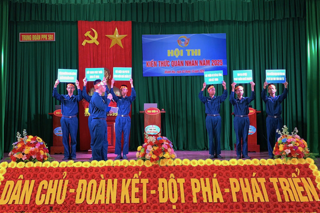 Trung đoàn PPK 591, Sư đoàn 377 tổ chức Hội thi kiến thức quân nhân năm 2025- Ảnh 2.