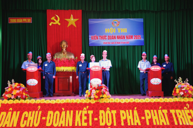 Trung đoàn PPK 591, Sư đoàn 377 tổ chức Hội thi kiến thức quân nhân năm 2025- Ảnh 3.