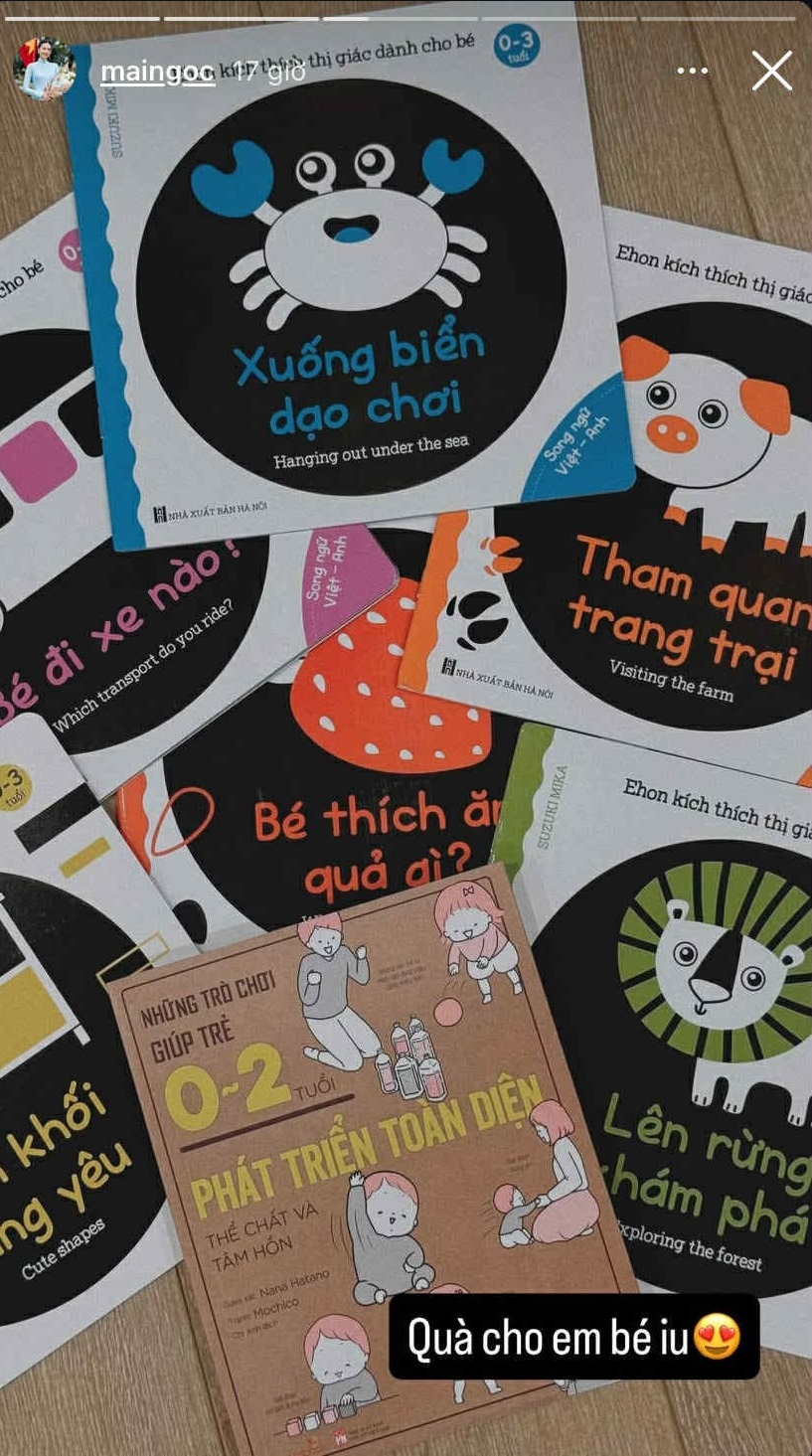 Mai Ngọc "bồi dưỡng" con từ bé, 6 tháng tuổi đã sắm cả loạt sách song ngữ- Ảnh 3. Mai Ngọc "bồi dưỡng" con từ bé, 6 tháng tuổi đã sắm cả loạt sách song ngữ- Ảnh 3.