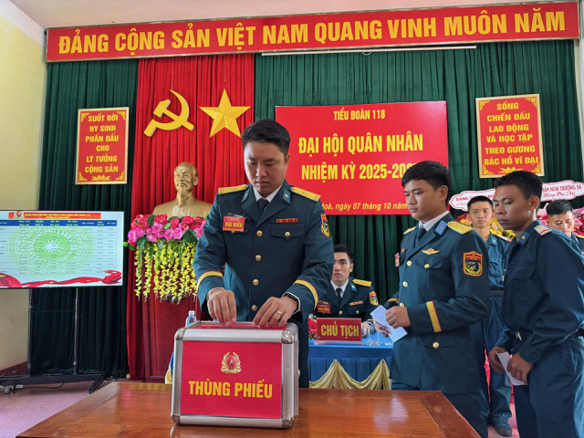 Tiểu đoàn 118, Trung đoàn 274 tổ chức Đại hội quân nhân nhiệm kỳ 2025-2027
- Ảnh 3.