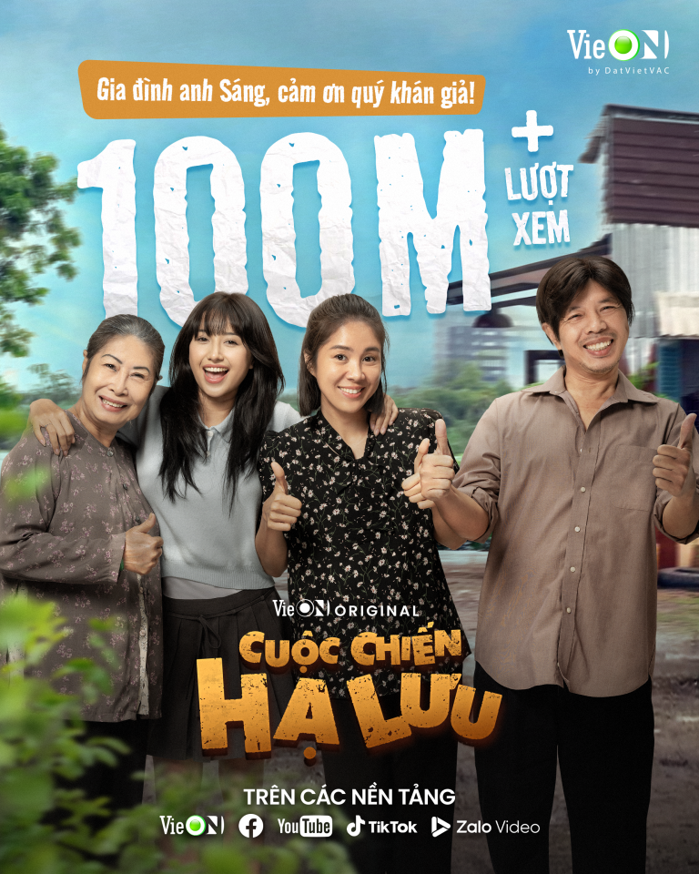 “Cuộc Chiến Hạ Lưu” đạt 100 triệu view: Thái Hòa tát thật khiến Lê Phương tỉnh ngủ- Ảnh 1. “Cuộc Chiến Hạ Lưu” đạt 100 triệu view: Thái Hòa tát thật khiến Lê Phương tỉnh ngủ- Ảnh 1.