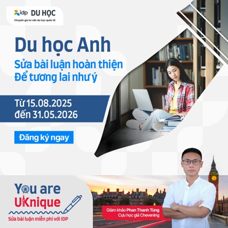 Sự kiện sửa bài luận, săn trọn học bổng Anh cùng IDP. (Nguồn: IDP)