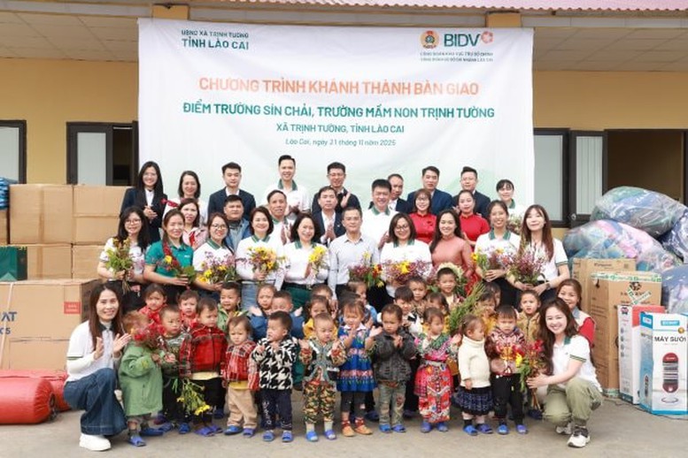 Kh&aacute;nh th&agrave;nh điểm trường S&iacute;n Chải, th&ecirc;m cơ hội học tập cho trẻ em v&ugrave;ng cao- Ảnh 1.