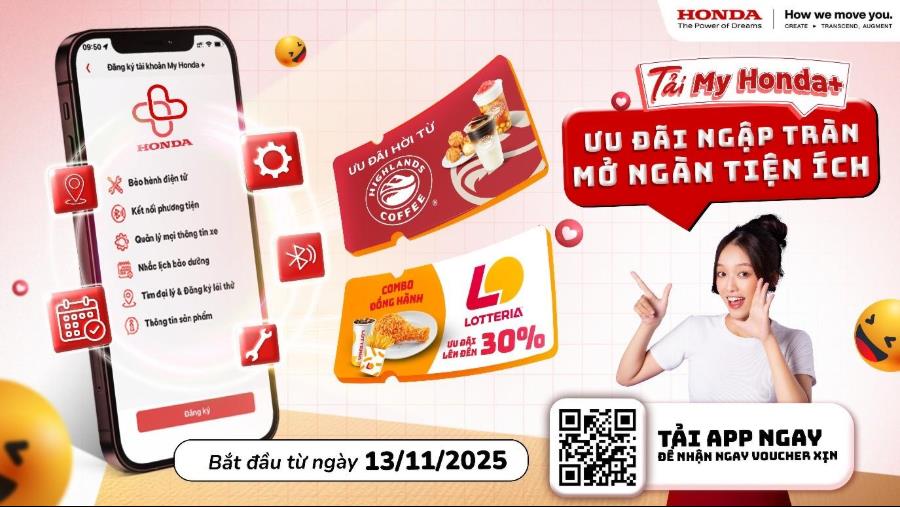 Tải app nhận deal hời: My Honda+ mở ra h&agrave;ng triệu voucher hấp dẫn- Ảnh 1.