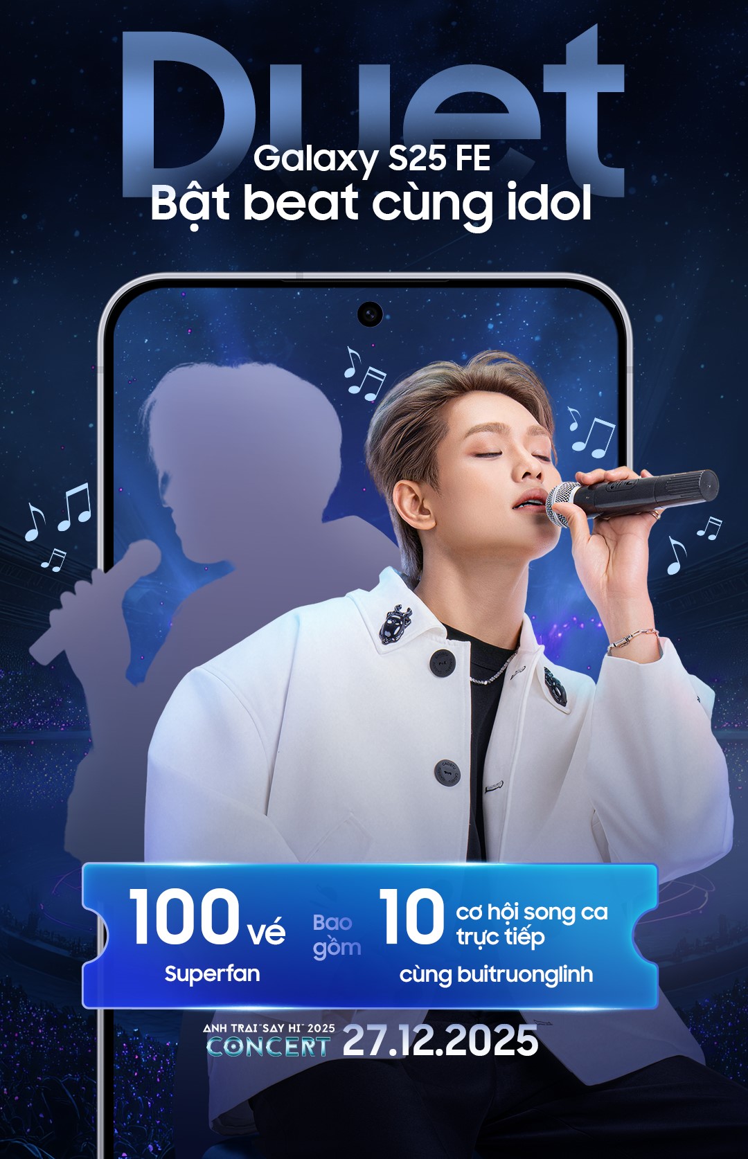 Cực n&oacute;ng thử th&aacute;ch Duet c&ugrave;ng buitruonglinh, rinh trăm v&eacute; Superfan Zone trong một nốt nhạc- Ảnh 1.