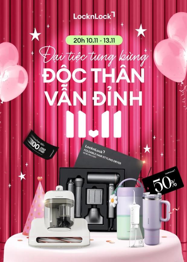 Đại tiệc 11.11 - Lazada thả deal độc quyền lên đến 50%++ với loạt thương hiệu lớn, chị em đua nhau “chốt đơn”- Ảnh 4.