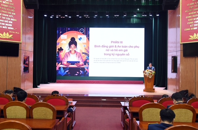 Nâng cao nhận thức về tầm quan trọng của bình đẳng giới và an toàn cho phụ nữ, trẻ em gái trong thời đại số

 

- Ảnh 2.