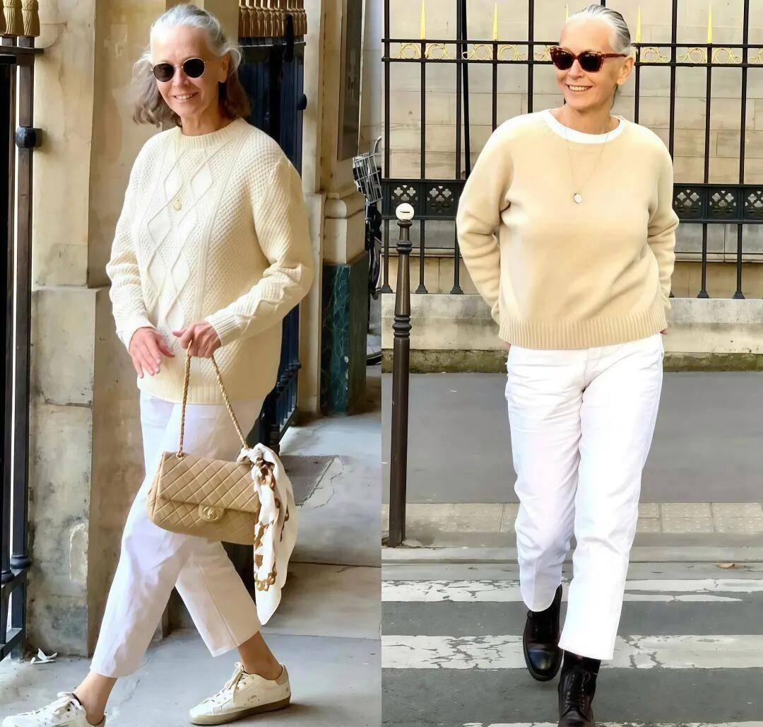 Học phụ nữ Ph&aacute;p c&aacute;ch "gi&agrave; đi ki&ecirc;u h&atilde;nh": T&oacute;c bạc cứ để tự nhi&ecirc;n, qu&ecirc;n ngay những bộ "đồ b&agrave; gi&agrave;" rộng th&ugrave;ng th&igrave;nh- Ảnh 7.