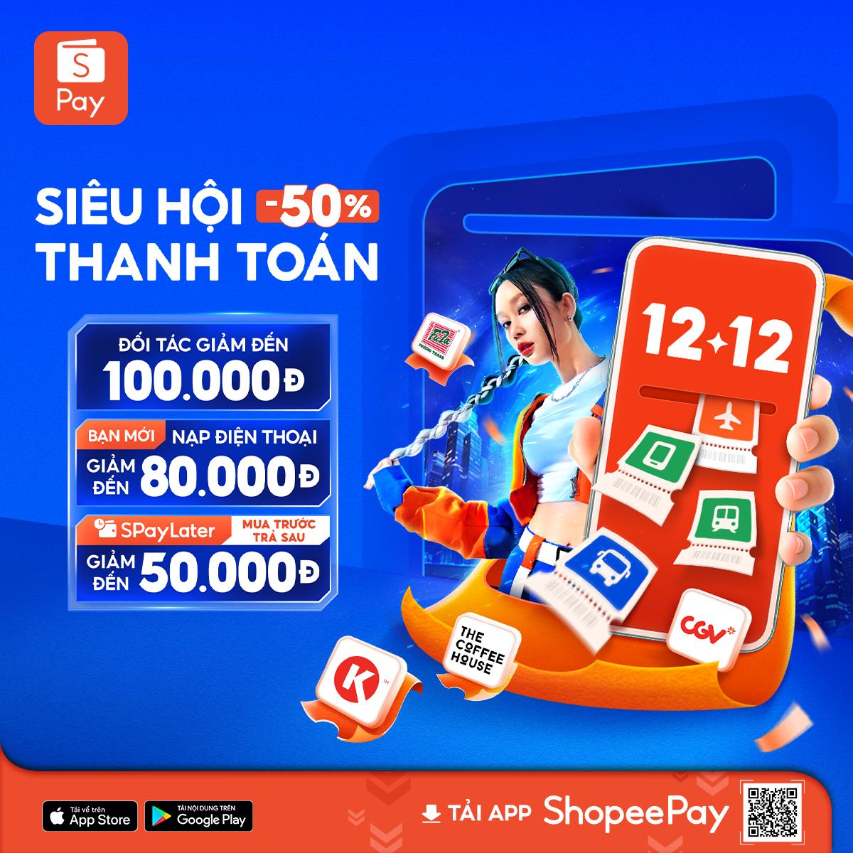 ShopeePay khởi động SI&Ecirc;U HỘI THANH TO&Aacute;N GIẢM 50% 12.12: Ưu đ&atilde;i phủ trọn mọi nhu cầu cuối năm- Ảnh 1.