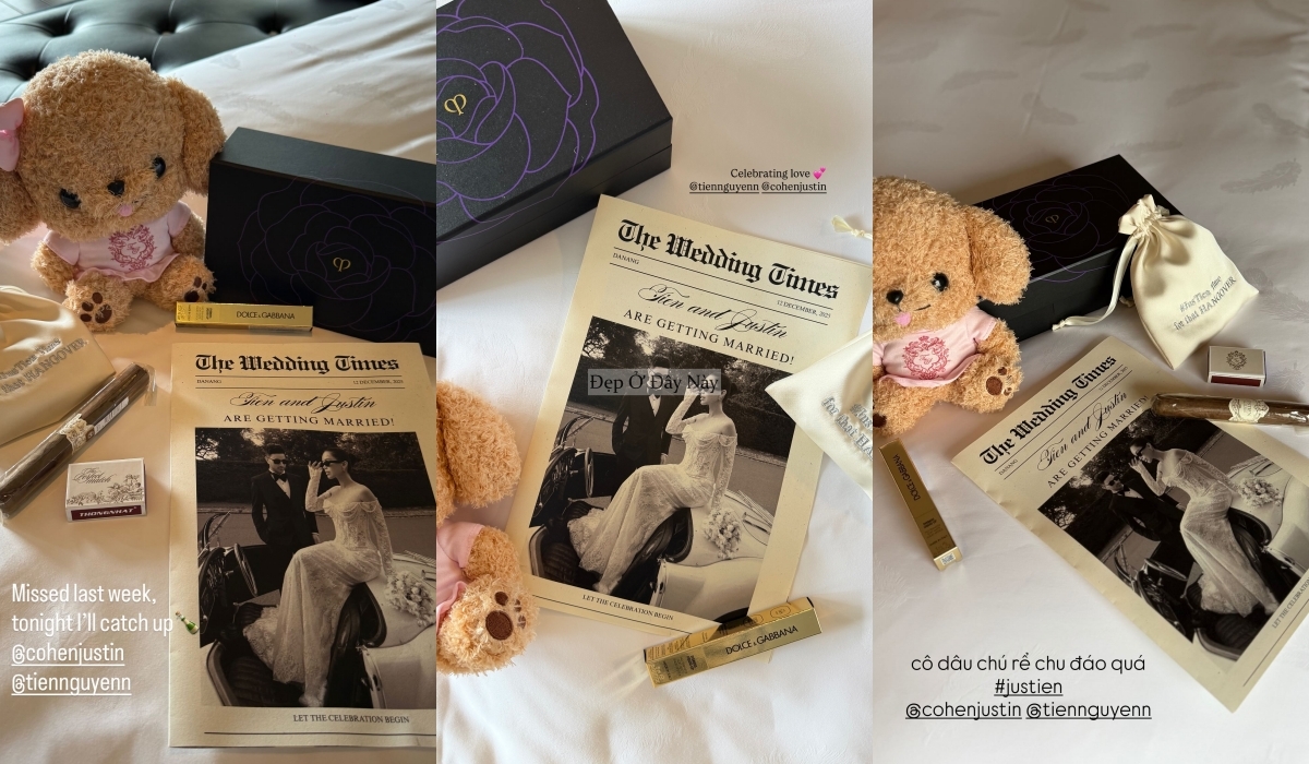 Chu đ&aacute;o như vợ chồng h&agrave;o m&ocirc;n Ti&ecirc;n Nguyễn: Chuẩn bị set qu&agrave; chục triệu, với 2 thứ đặc biệt cho kh&aacute;ch mời- Ảnh 2.