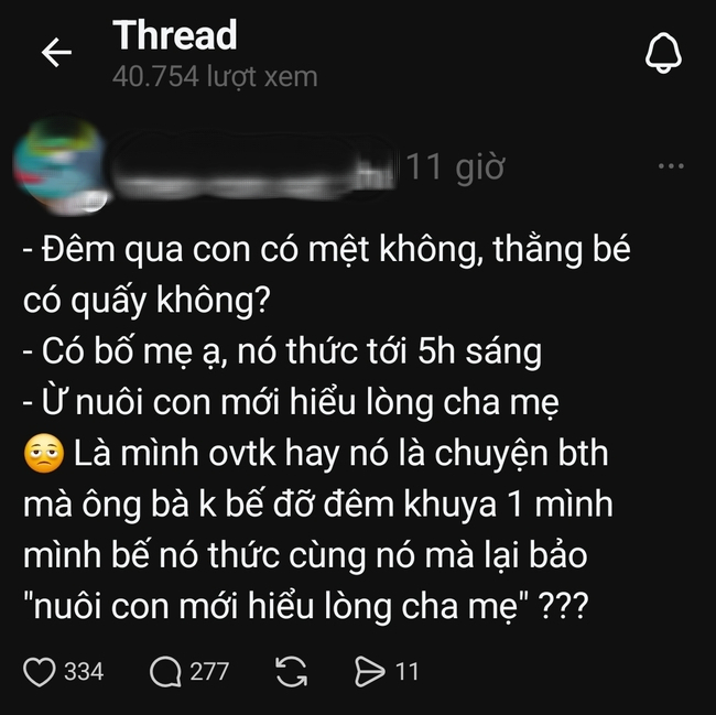 MXH b&ugrave;ng nổ tranh c&atilde;i v&igrave; 1 c&acirc;u n&oacute;i "nu&ocirc;i con mới hiểu l&ograve;ng cha mẹ": Khi y&ecirc;u cầu gi&aacute;c ngộ v&agrave; mong muốn cảm th&ocirc;ng va v&agrave;o nhau- Ảnh 1.