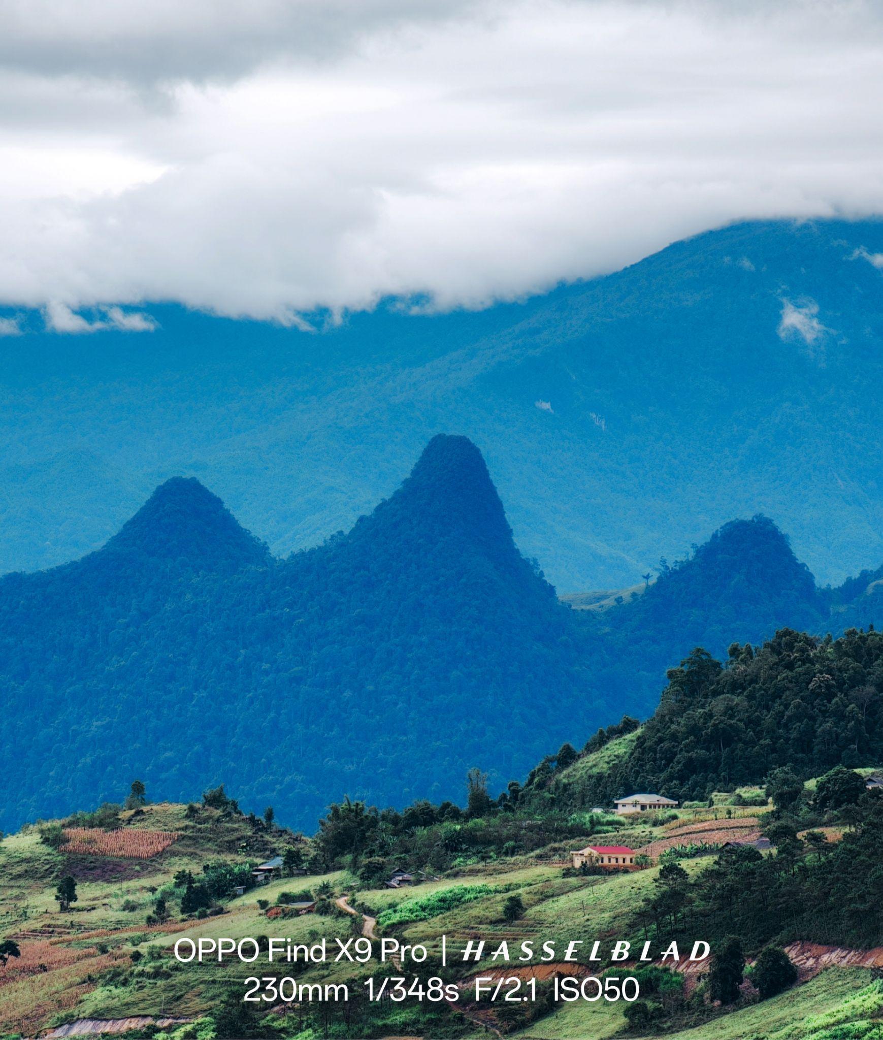 Sắc m&agrave;u v&ugrave;ng n&uacute;i ph&iacute;a Bắc được n&acirc;ng niu qua ống k&iacute;nh OPPO Find X9 Pro- Ảnh 1.