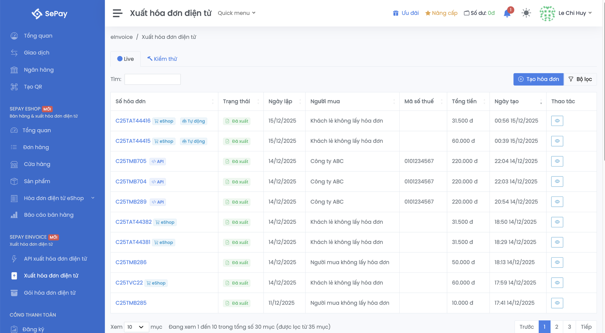 SePay ra mắt eShop v&agrave; eInvoice: Phần mềm b&aacute;n h&agrave;ng v&agrave; xuất h&oacute;a đơn điện tử- Ảnh 2.