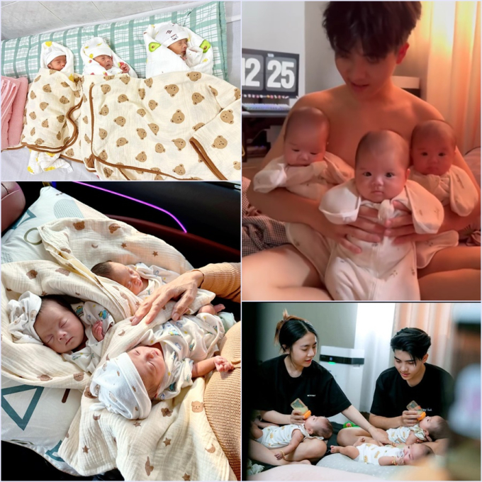 Từng bị soi xem TV nhiều n&ecirc;n "chậm lớn", ba b&aacute;nh b&egrave;o D&acirc;u - Kem - Sữa giờ lớn bổng, tự x&uacute;c cơm gọn g&agrave;ng, c&ograve;n biết  "diễn s&acirc;u" để trốn uống thuốc- Ảnh 1.