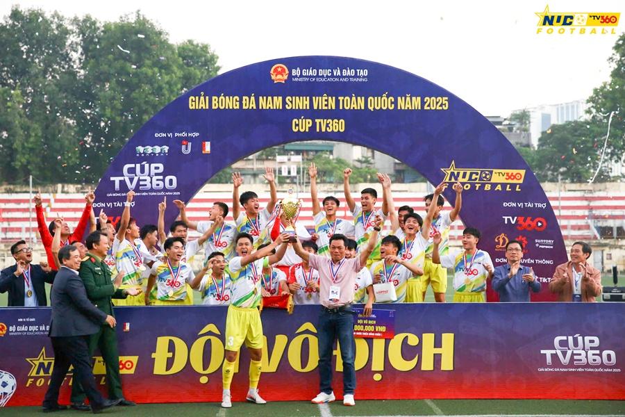 Đại học Huế vô địch sau loạt luân lưu nghẹt thở: Chung kết kịch tính nhất lịch sử Cúp TV360 2025- Ảnh 1.