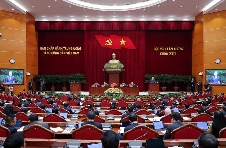 Th&ocirc;ng c&aacute;o b&aacute;o ch&iacute; ng&agrave;y l&agrave;m việc thứ nhất Hội nghị Trung ương 15, kho&aacute; XIII- Ảnh 1.