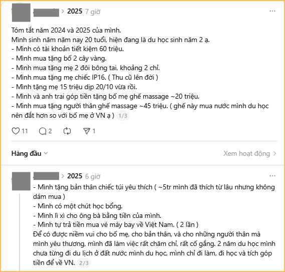 2025 ổn phết: Tặng bố 2 cây vàng, mua cho mẹ iPhone mới và chưa hết!- Ảnh 1.