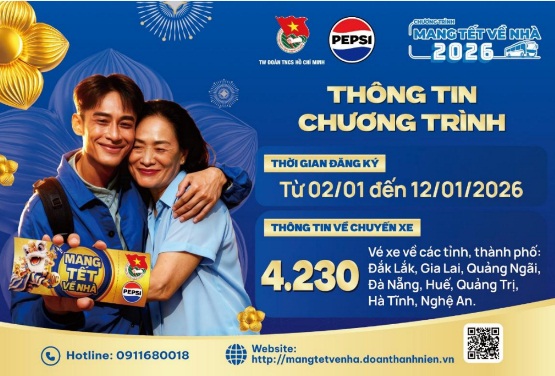 Hơn bốn hai ngh&igrave;n v&eacute; xe &ocirc; t&ocirc;, 94 chuyến xe của  Chương tr&igrave;nh &ldquo;Mang Tết về nh&agrave;&rdquo; năm 2026- Ảnh 1.