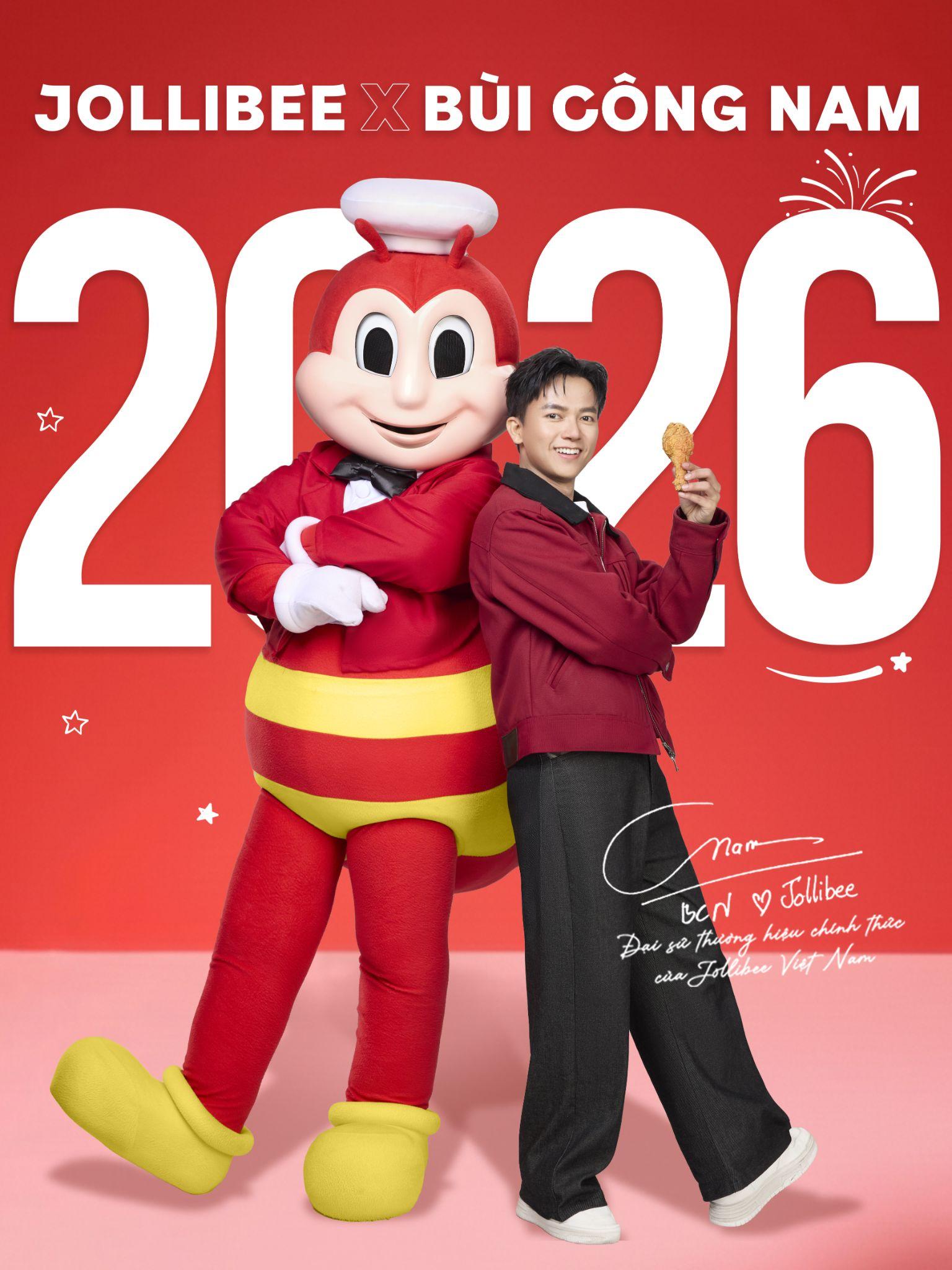 Jollibee Việt Nam ch&iacute;nh thức c&ocirc;ng Bố B&ugrave;i C&ocirc;ng Nam l&agrave; đại sứ thương hiệu năm 2026- Ảnh 1.