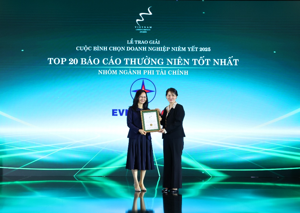 EVNGENCO3 đạt giải Top 20 b&aacute;o c&aacute;o thường ni&ecirc;n tốt nhất nh&oacute;m phi t&agrave;i ch&iacute;nh năm 2025- Ảnh 1.