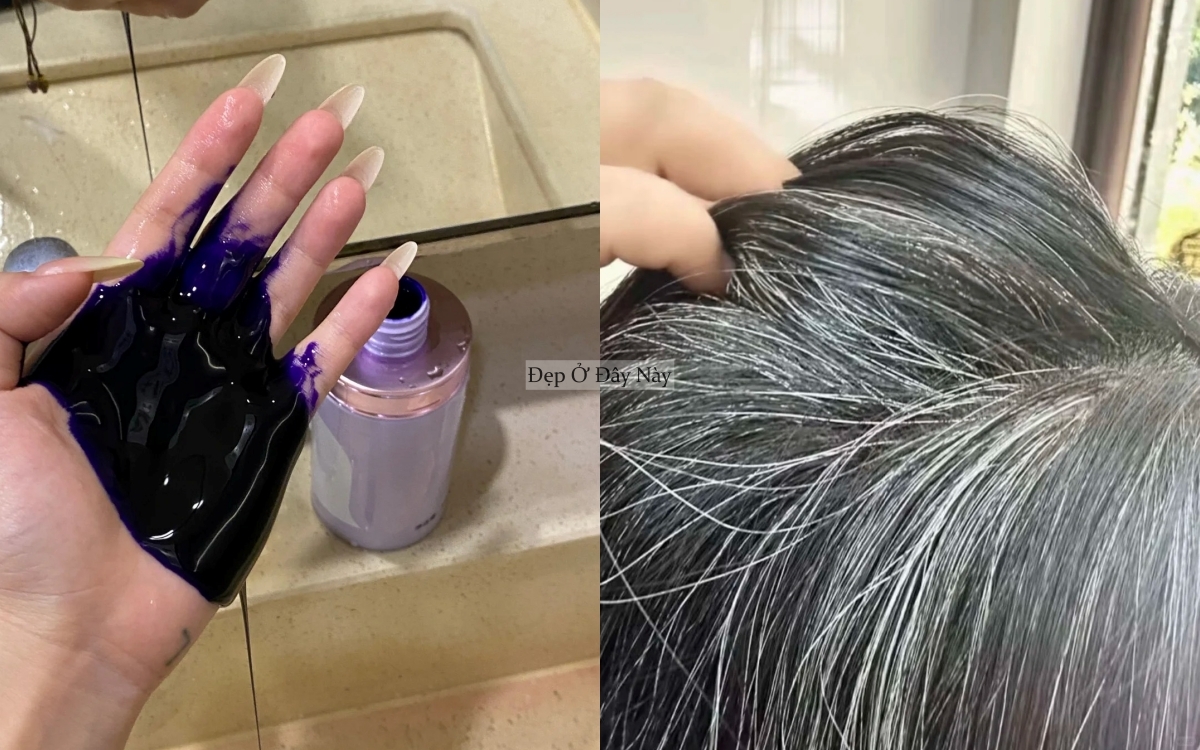 Muốn t&oacute;c bạc tự nhi&ecirc;n vẫn đẹp, phụ nữ trung ni&ecirc;n cần d&ugrave;ng dầu gội t&iacute;m- Ảnh 3.