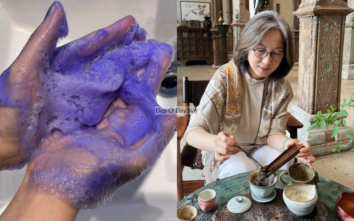 Muốn t&oacute;c bạc tự nhi&ecirc;n vẫn đẹp, phụ nữ trung ni&ecirc;n cần d&ugrave;ng dầu gội t&iacute;m- Ảnh 4.