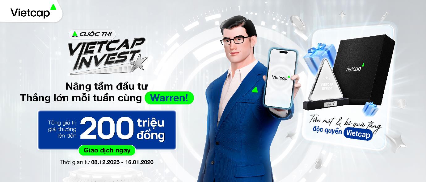 Vietcap khởi động cuộc thi "Vietcap Invest - N&acirc;ng tầm đầu tư, thắng lớn mỗi tuần c&ugrave;ng Warren"- Ảnh 1.