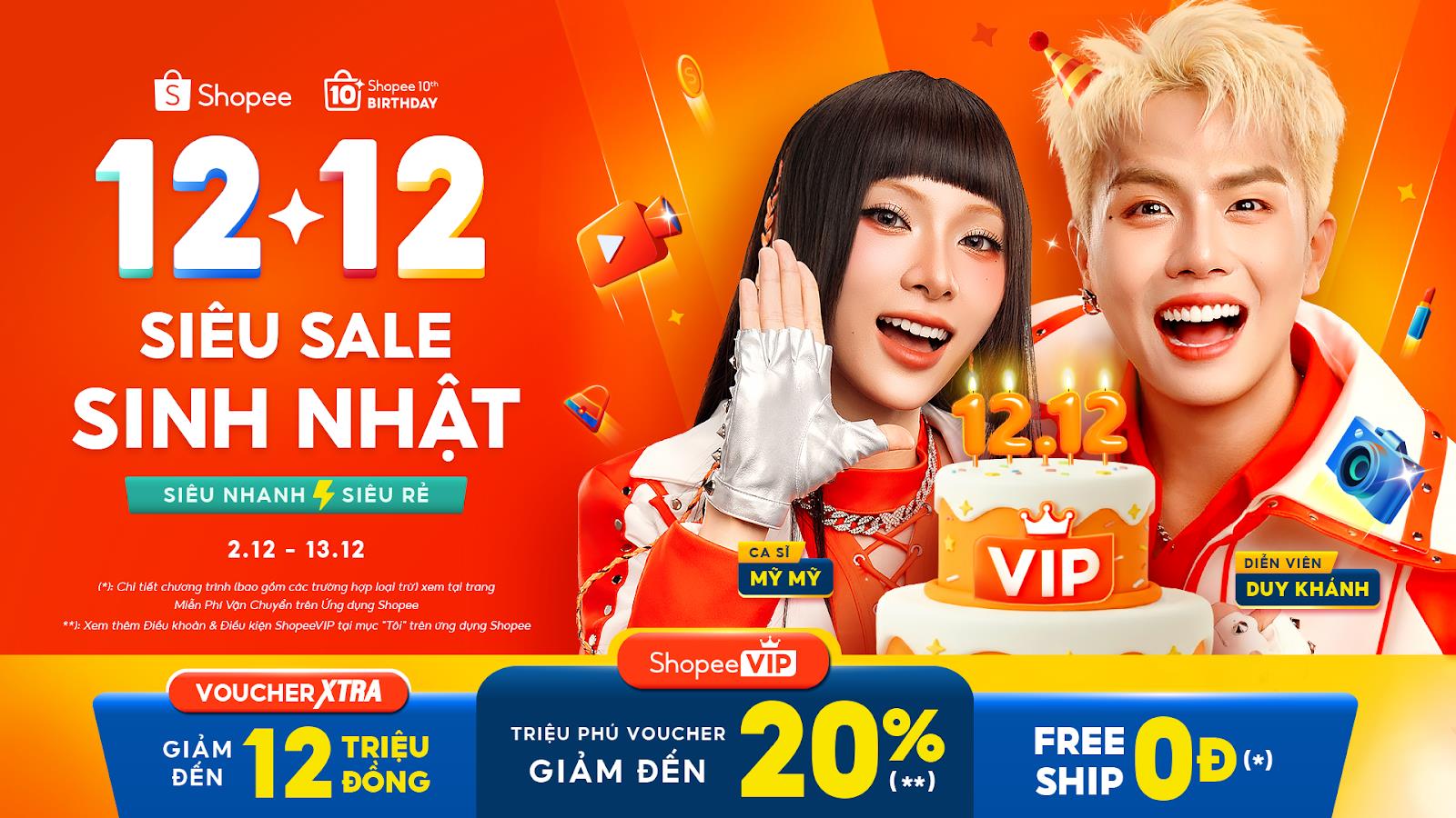 Shopee khởi động &ldquo;12.12 Si&ecirc;u Sale Sinh Nhật&rdquo; với loạt chương tr&igrave;nh mua sắm giải tr&iacute; ho&agrave;nh tr&aacute;ng- Ảnh 1.