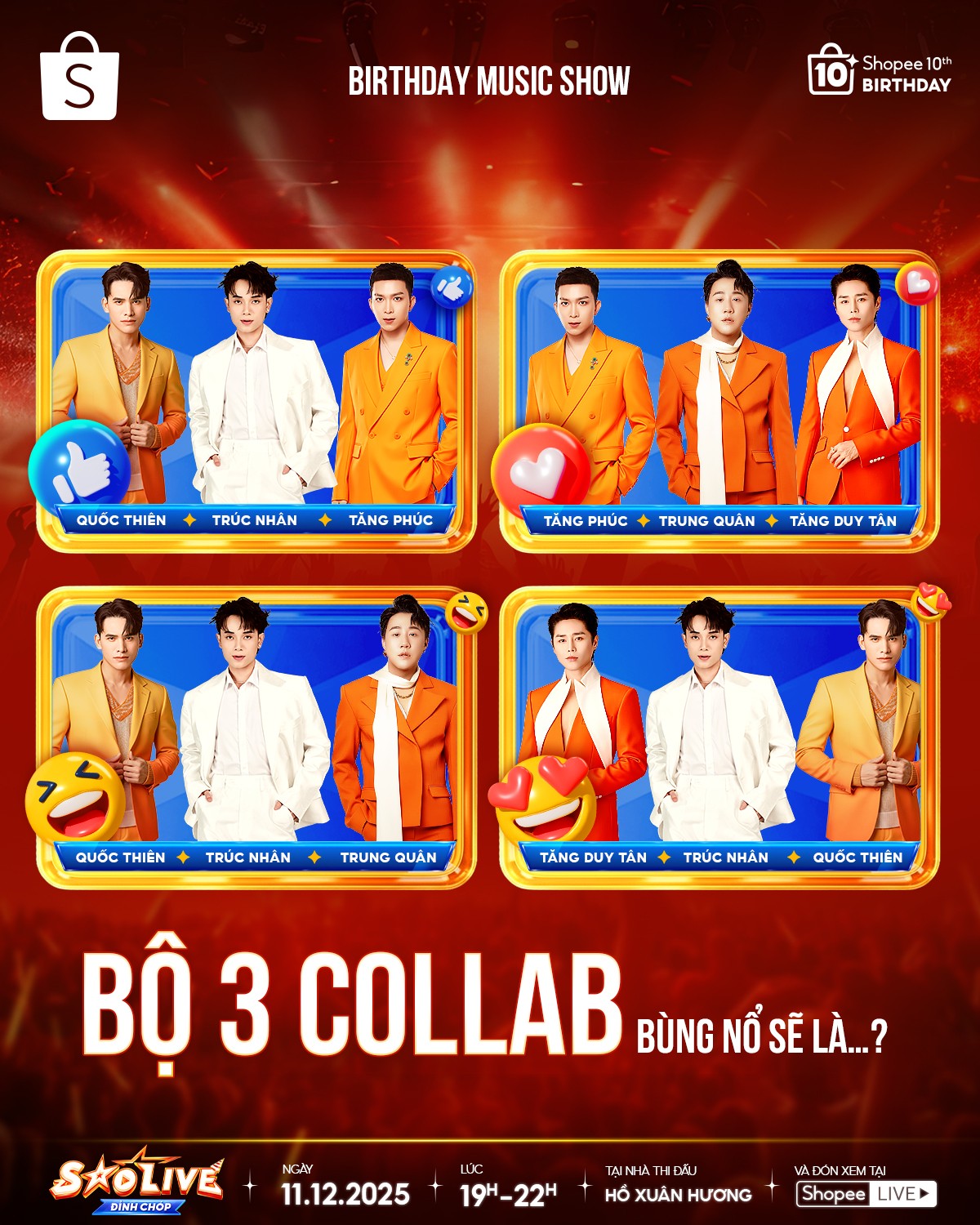 D&agrave;n sao hot Vbiz rủ nhau quẩy đại tiệc sinh nhật Shopee 10 tuổi- Ảnh 3.