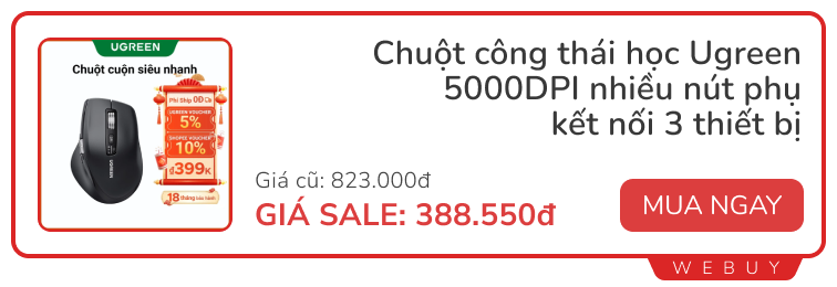 Sale giữa tháng vẫn còn: Thẻ định vị Find My 192.000đ, màn hình gaming Xiaomi -38%, chuột Ugreen giảm hơn nửa giá- Ảnh 6.