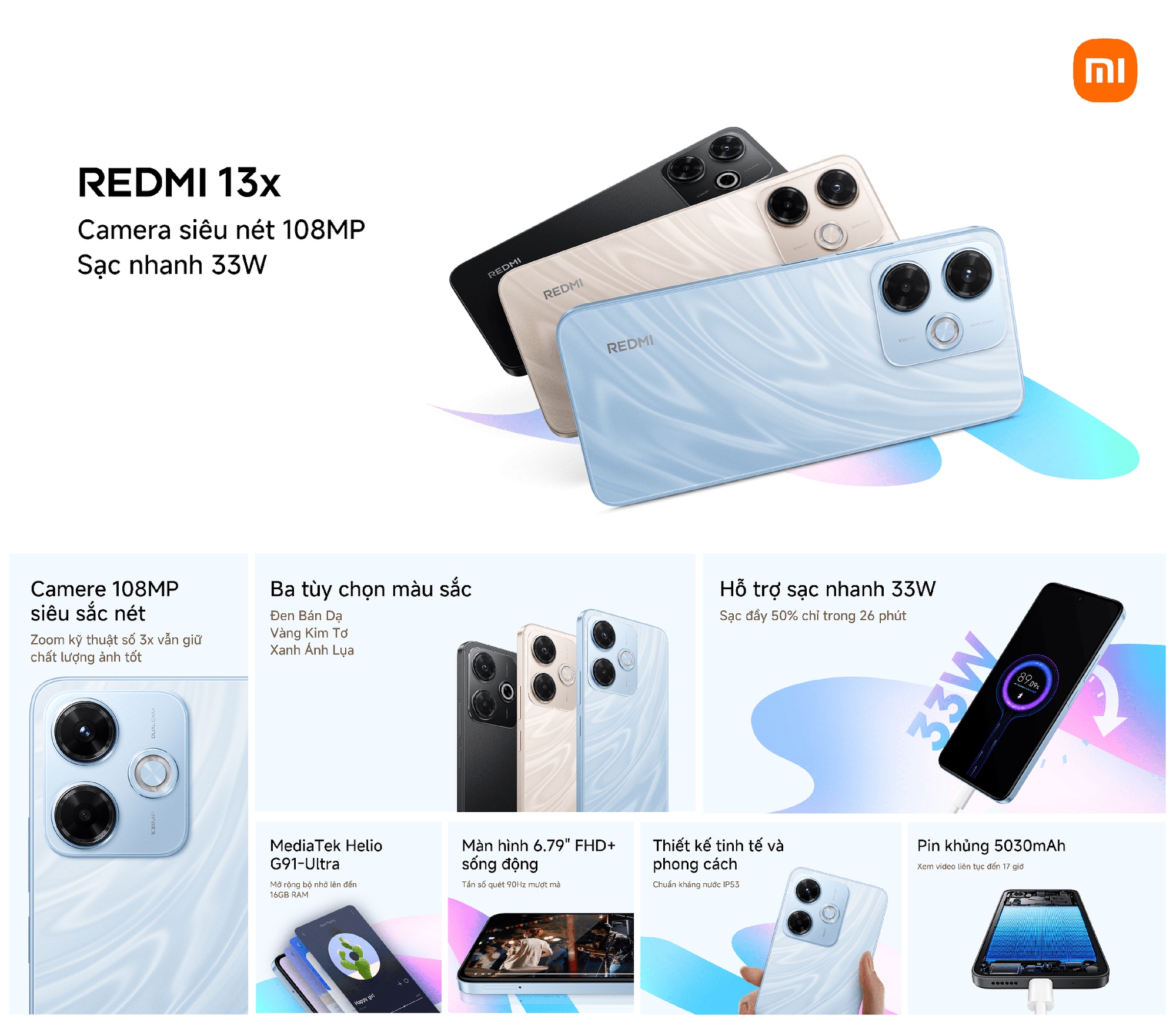 Lại có điện thoại Xiaomi đáng mua: Camera 108MP, pin 5.030mAh, giá chính hãng chỉ hơn 4 triệu đồng- Ảnh 4. Lại có điện thoại Xiaomi đáng mua: Camera 108MP, pin 5.030mAh, giá chính hãng chỉ hơn 4 triệu đồng- Ảnh 4.