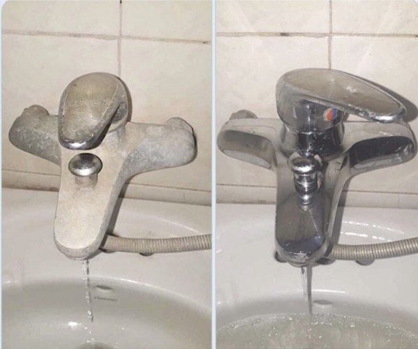 Cặn canxi bám chặt trên vòi inox? Đừng lo, nhỏ vài giọt này lên, lau một phát - cứng đầu phải "chào thua"!- Ảnh 5. Cặn canxi bám chặt trên vòi inox? Đừng lo, nhỏ vài giọt này lên, lau một phát - cứng đầu phải "chào thua"!- Ảnh 5.