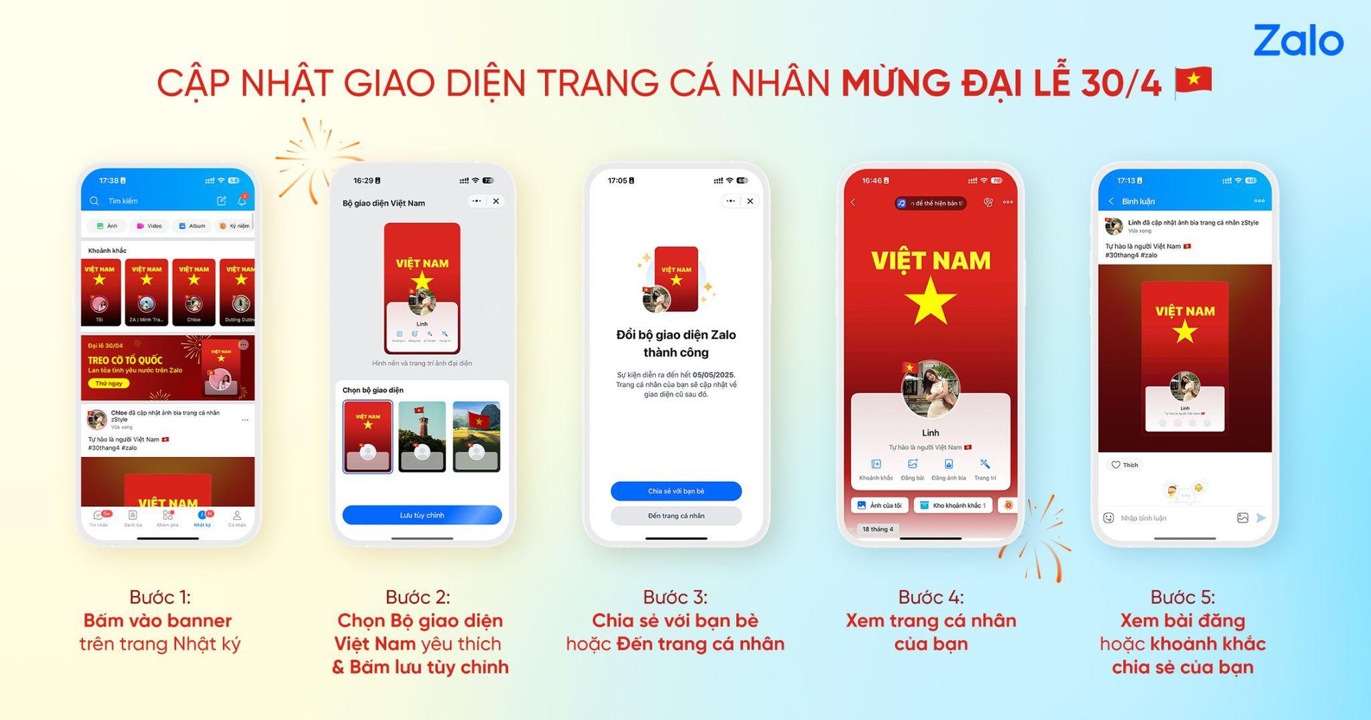 Khoảnh khắc tự hào trên Zalo khi 1 triệu người dùng đổi avatar và hình nền mừng Đại lễ 30/4- Ảnh 3.