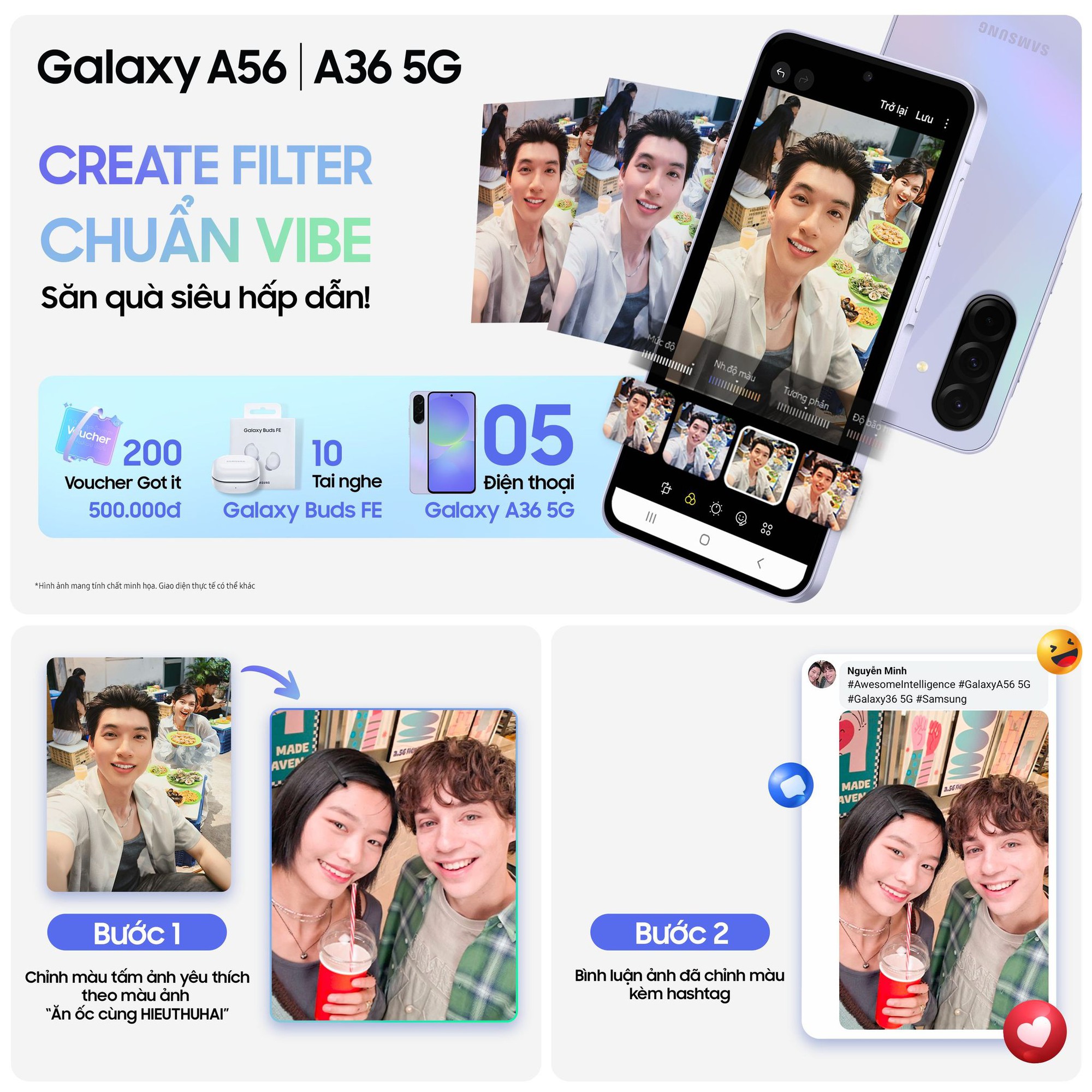 Chỉ với 2 bước đơn giản, chớp ngay quà xịn cùng thử thách tạo bộ lọc chuẩn “vibe” HIEUTHUHAI- Ảnh 3. Chỉ với 2 bước đơn giản, chớp ngay quà xịn cùng thử thách tạo bộ lọc chuẩn “vibe” HIEUTHUHAI- Ảnh 3.