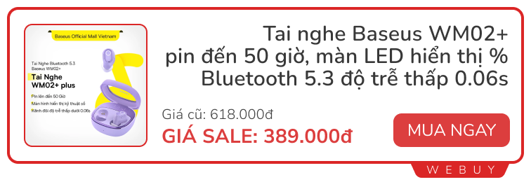 Lễ lớn săn sale lớn: Tai nghe Baseus giảm nửa giá, JBL Go 3 chưa bao giờ rẻ hơn, giày Puma chính hãng từ 700.000đ- Ảnh 1.