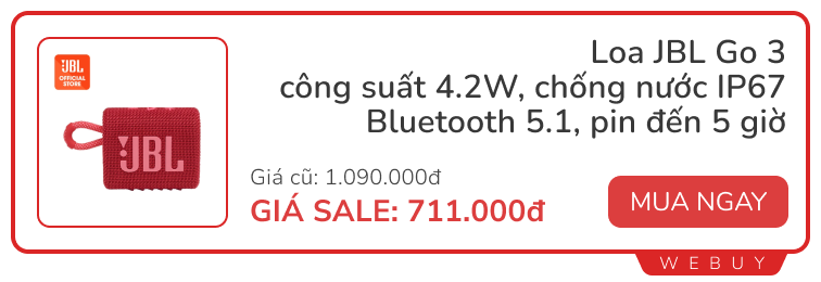 Lễ lớn săn sale lớn: Tai nghe Baseus giảm nửa giá, JBL Go 3 chưa bao giờ rẻ hơn, giày Puma chính hãng từ 700.000đ- Ảnh 4.
