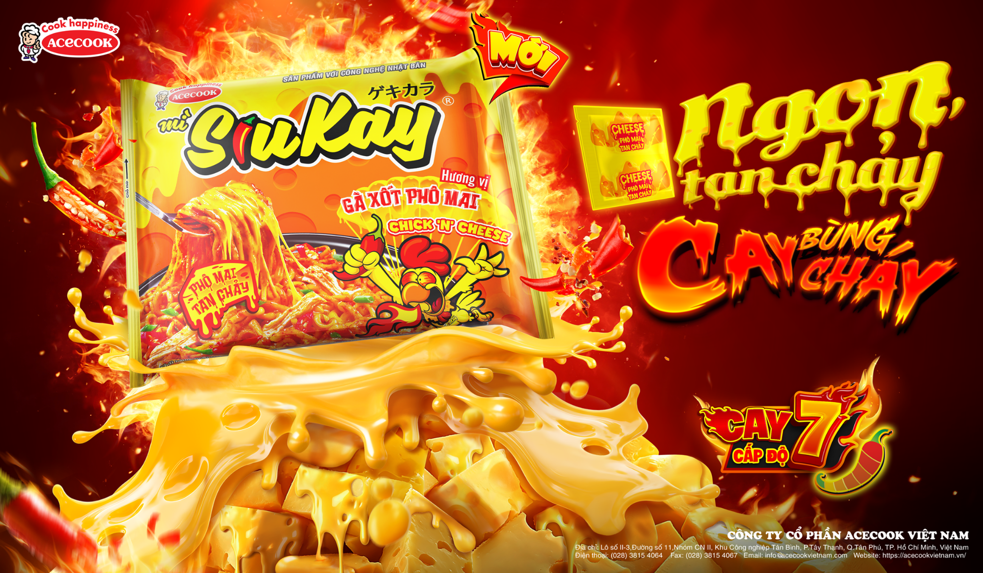 Hot rần rần mì Siukay Gà xốt phô mai phiên bản mới: Ngon tan chảy, cay bùng cháy!- Ảnh 1. Hot rần rần mì Siukay Gà xốt phô mai phiên bản mới: Ngon tan chảy, cay bùng cháy!- Ảnh 1.