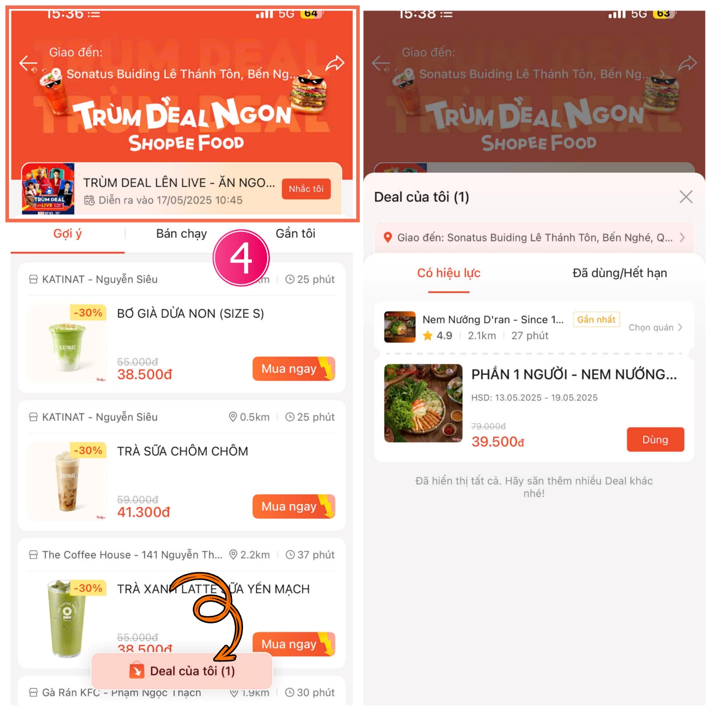 Đây là cách “Ăn Ngon Rẻ” với giá bao phí ship chỉ 30.000 đồng và mua trước dùng sau với “Trùm Deal Ngon” trên ShopeeFood- Ảnh 7. Đây là cách “Ăn Ngon Rẻ” với giá bao phí ship chỉ 30.000 đồng và mua trước dùng sau với “Trùm Deal Ngon” trên ShopeeFood- Ảnh 7.