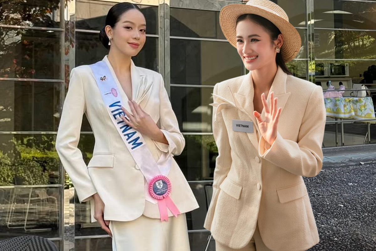 Ý Nhi xin vía Hoa hậu Thanh Thủy, diện cùng 1 thiết kế khi chinh chiến quốc tế- Ảnh 1. Ý Nhi xin vía Hoa hậu Thanh Thủy, diện cùng 1 thiết kế khi chinh chiến quốc tế- Ảnh 1.