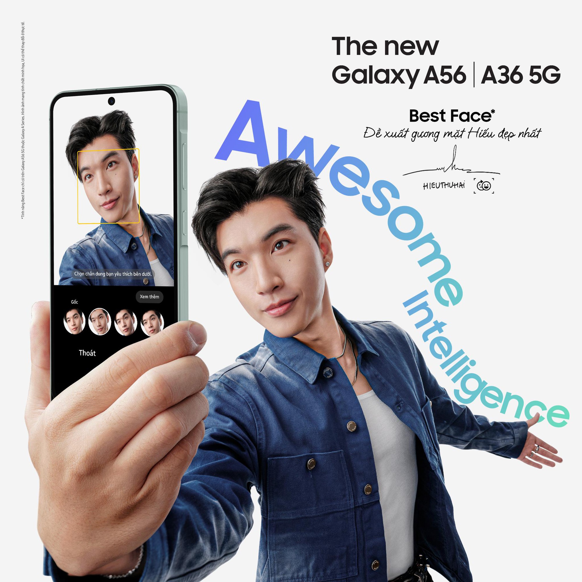 Thử thách sống ảo, nhận quà thật cùng HIEUTHUHAI và thử thách Best Face trên Galaxy A56 5G- Ảnh 3. Thử thách sống ảo, nhận quà thật cùng HIEUTHUHAI và thử thách Best Face trên Galaxy A56 5G- Ảnh 3.