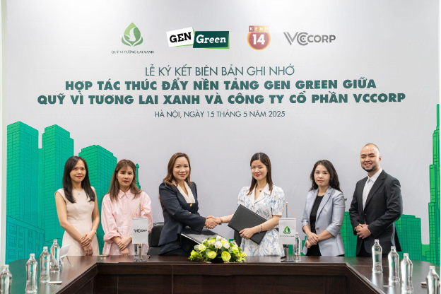 Hợp lực truyền thông vì môi trường: Quỹ Vì Tương Lai Xanh và VCCorp đồng hành cùng giới trẻ kiến tạo tương lai xanh- Ảnh 1. Hợp lực truyền thông vì môi trường: Quỹ Vì Tương Lai Xanh và VCCorp đồng hành cùng giới trẻ kiến tạo tương lai xanh- Ảnh 1.