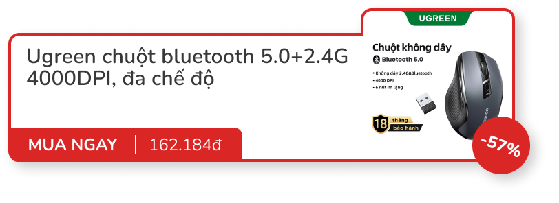 8 món đồ sale to từ 40% đến 57% của Ugreen: SmartTag, tai nghe, sạc nhanh, chuột bluetooth...- Ảnh 1. 8 món đồ sale to từ 40% đến 57% của Ugreen: SmartTag, tai nghe, sạc nhanh, chuột bluetooth...- Ảnh 1.