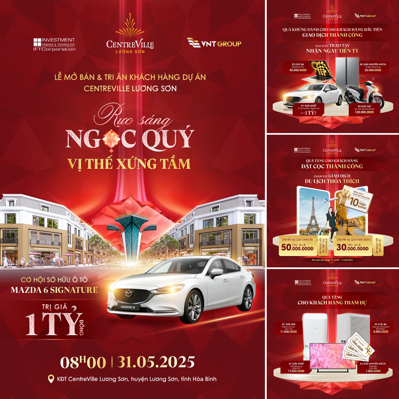 Cơ hội trúng xe Mazda tại Lễ Mở bán và Tri ân CentreVille Lương Sơn- Ảnh 2. Cơ hội trúng xe Mazda tại Lễ Mở bán và Tri ân CentreVille Lương Sơn- Ảnh 2.