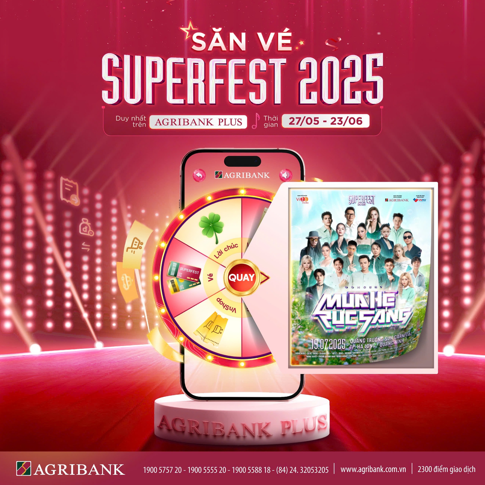 “Săn - Tặng vé Superfest 2025” miễn phí, ưu đãi cực khủng cùng Agribank- Ảnh 1. “Săn - Tặng vé Superfest 2025” miễn phí, ưu đãi cực khủng cùng Agribank- Ảnh 1.