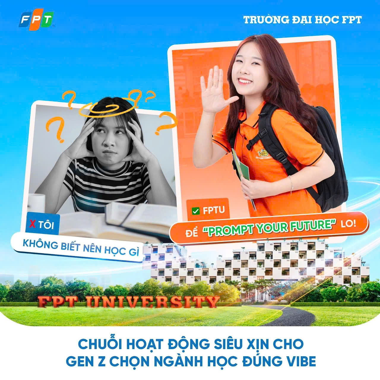 FPTU ra mắt chuỗi hoạt động cực chất “Prompt your Future”: Gen Z không học để thi, học để prompt tương lai của chính mình- Ảnh 1. hi88. com mắt chuỗi hoạt động cực chất “Prompt your Future”: Gen Z không học để thi, học để prompt tương lai của chính mình- Ảnh 1.
