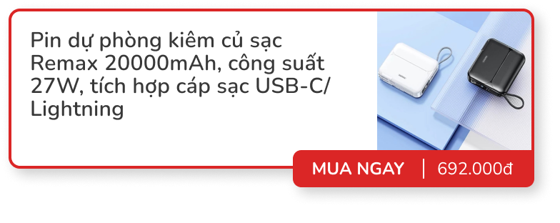 Top pin dự phòng kiêm củ sạc dùng tiện nghi: Nhiều mẫu từ Anker, Baseus, Remax... giảm đến vài chục %- Ảnh 5.