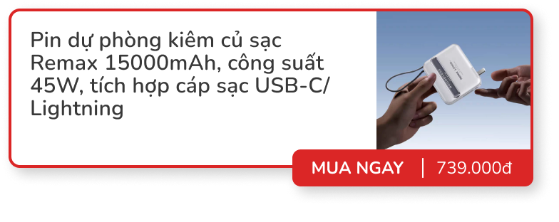 Top pin dự phòng kiêm củ sạc dùng tiện nghi: Nhiều mẫu từ Anker, Baseus, Remax... giảm đến vài chục %- Ảnh 6.